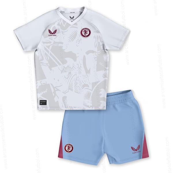 Camiseta Aston Villa Albania Niños Kit de Fútbol 23/24 – Versión Replica