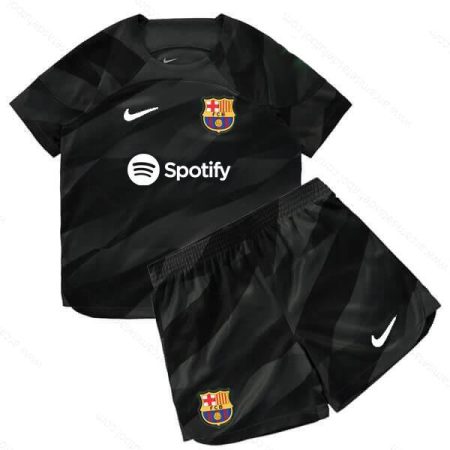 Camiseta Barcelona Portero Niños Kit de Fútbol 23/24 – Negro – Versión Replica