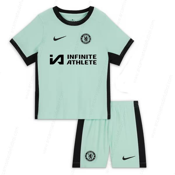 Camiseta Chelsea Tercera Niños Kit de Fútbol 23/24 – Versión Replica