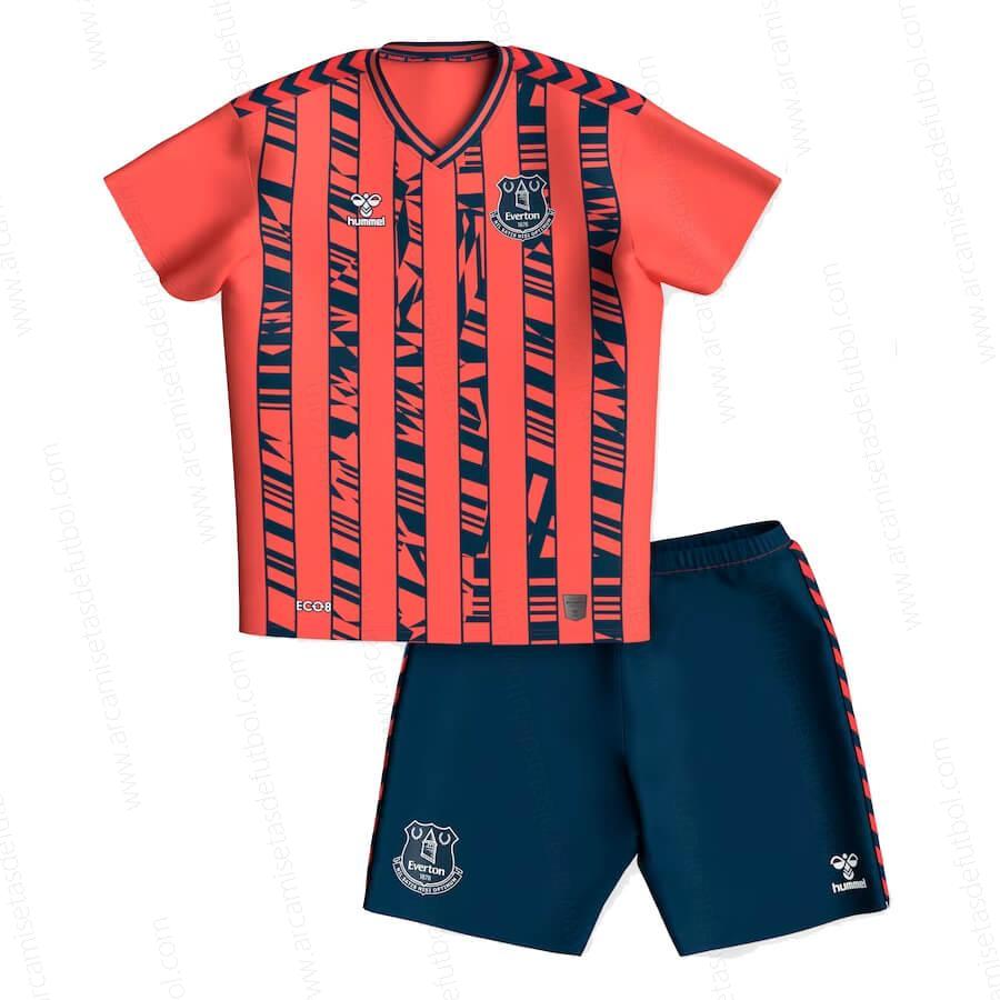 Camiseta Everton Albania Niños Kit de Fútbol 23/24 – Versión Replica