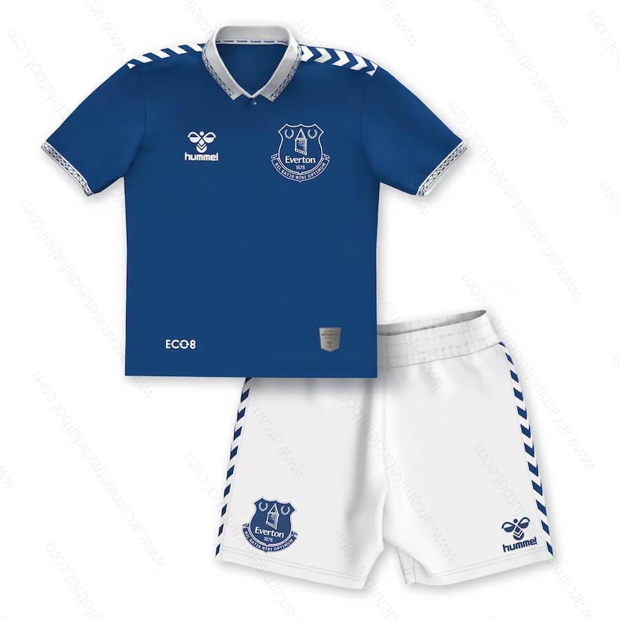 Camiseta Everton Primera Niños Kit de Fútbol 23/24 – Versión Replica