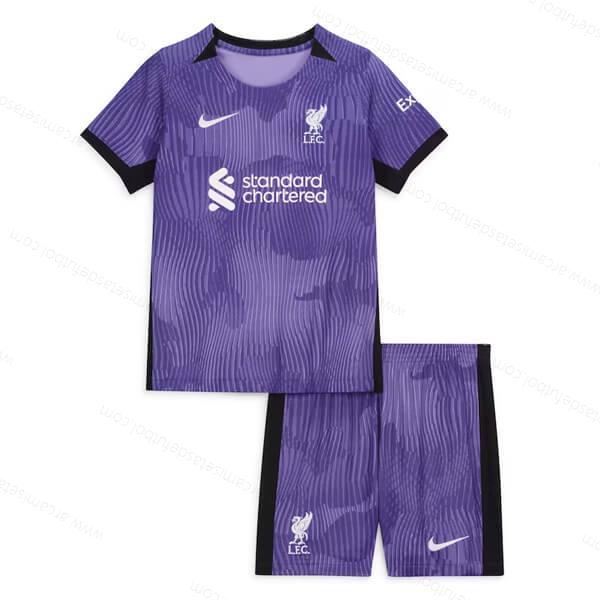 Camiseta Liverpool Tercera Niños Kit de Fútbol 23/24 – Versión Replica