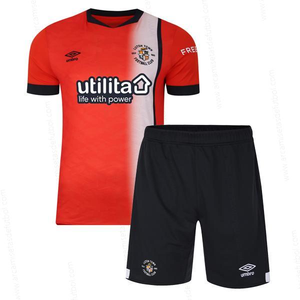 Camiseta Luton Town Primera Niños Kit de Fútbol 23/24 – Versión Replica