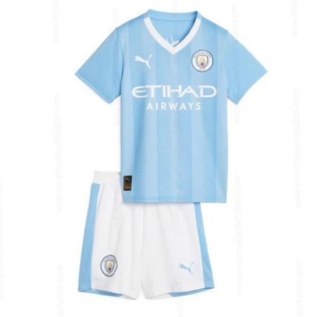 Camiseta Manchester City Primera Niños Kit de Fútbol 23/24 – Versión Replica